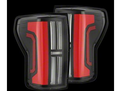 AlphaRex NOVA-Series Prismatic LED Tail Lights; Black/Red Housing; Clear Lens (07-13 Tundra)