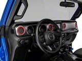 RedRock Air Conditioning Vent Trim Rings; Red (20-23 Jeep Gladiator JT)