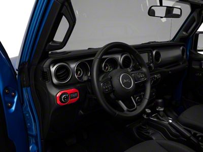 RedRock Headlight Switch Trim; Red (20-25 Jeep Gladiator JT)