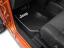 Elite Front Floor Mats with Jeep Logo; Black (20-25 Jeep Gladiator JT)