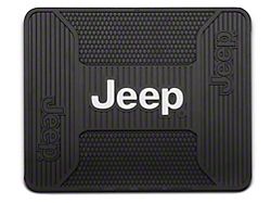 Elite Rear Utility Floor Mat with Jeep Logo; Black (20-25 Jeep Gladiator JT)