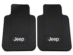 Front Floor Mats with Jeep Logo; Black (20-24 Jeep Gladiator JT)