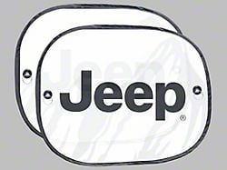 Side Window Sunshades with Jeep Logo; 17.50-Inch x 14-Inch (20-25 Jeep Gladiator JT)
