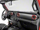 RedRock Air Conditioning Vent Trim Rings; Red (18-23 Jeep Wrangler JL)