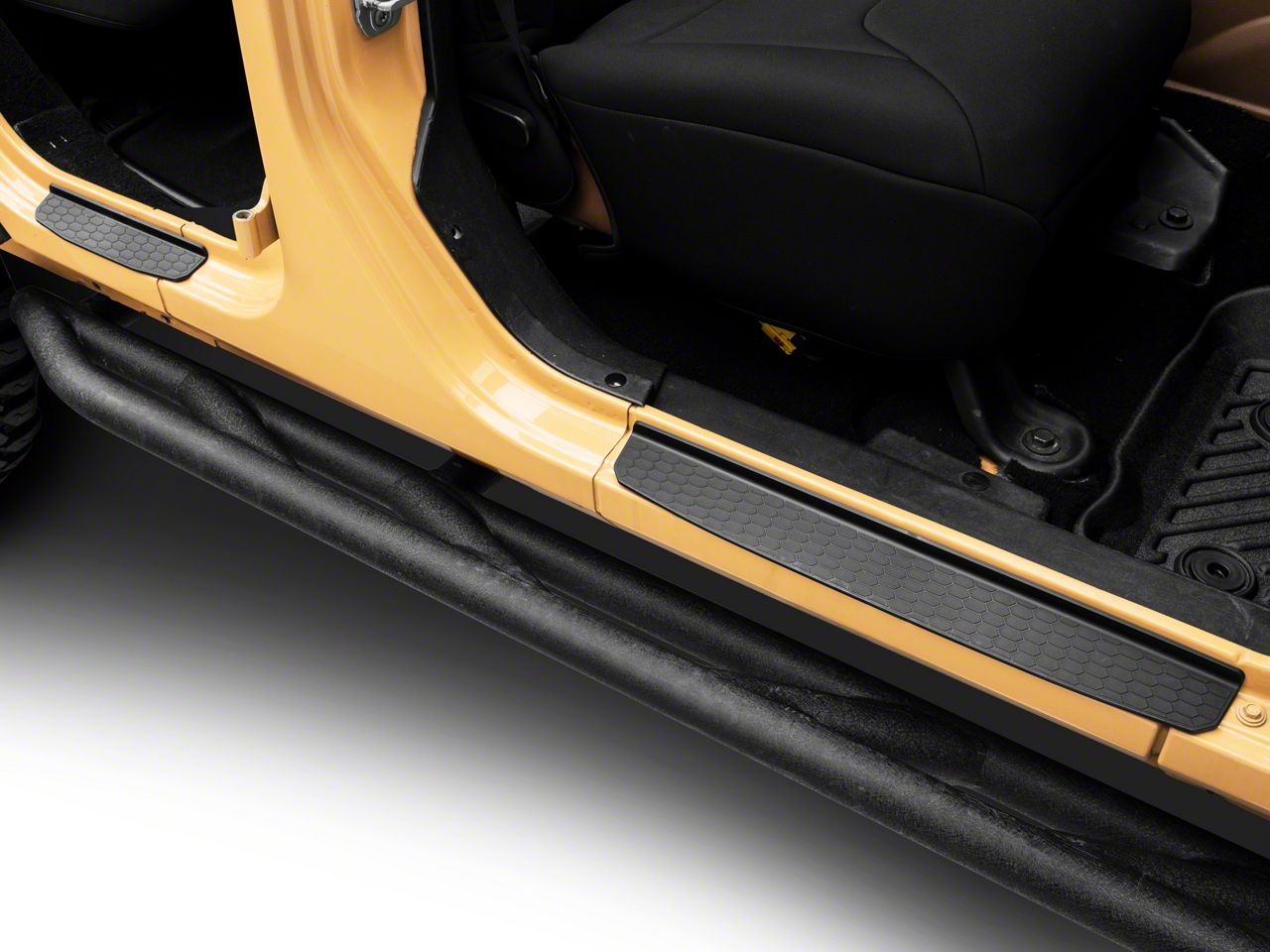 RedRock Jeep Wrangler Door Entry Guards; Black J134453 (18-23 Jeep ...