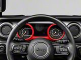 RedRock Gauge Cluster Trim; Red (18-25 Jeep Wrangler JL)
