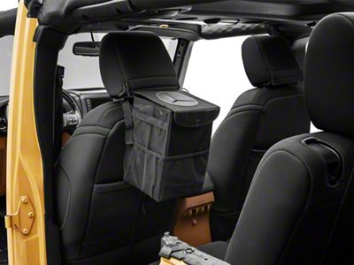 RedRock Headrest Mounted Trash Can with Storage Pockets (07-25 Jeep Wrangler JK & JL)