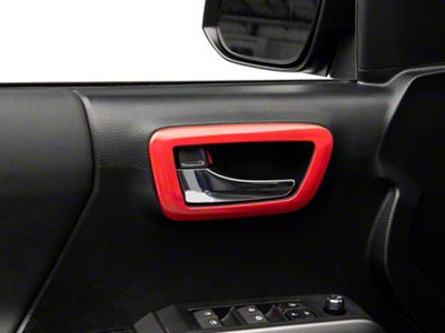 RedRock Front Door Handle Trim; Red (16-23 Tacoma)