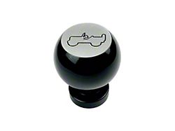 American Brothers Design Manual Shift Knob with Bright White Gladiator Logo; Black (20-25 Jeep Gladiator JT)