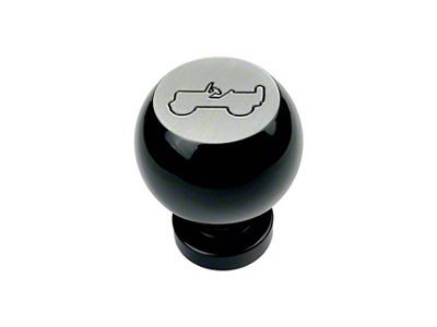 American Brothers Design Manual Shift Knob with Granite Crystal Rubicon Logo; Black (20-25 Jeep Gladiator JT)