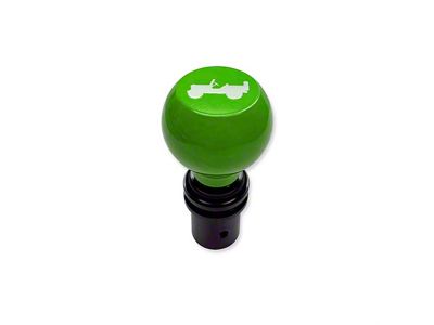 American Brothers Design Automatic Shift Knob with Firecracker Red Jeep Logo; Black (18-25 Jeep Wrangler JL)