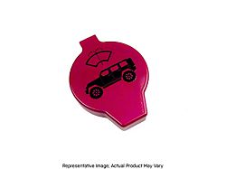 American Brothers Design Washer Fluid Cap Cover with Engraved Jeep Logo; Firecracker Red (18-26 Jeep Wrangler JL)