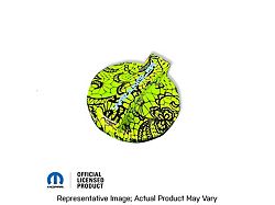 American Brothers Design Oil Fill Cap Cover with Firecracker Red Jeep Logo; Black (20-25 Jeep Gladiator JT)