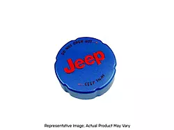 American Brothers Design Coolant Recovery Bottle Cap Cover with Engraved Jeep Logo; Firecracker Red (22-25 2.0L or 3.6L Jeep Wrangler JL)