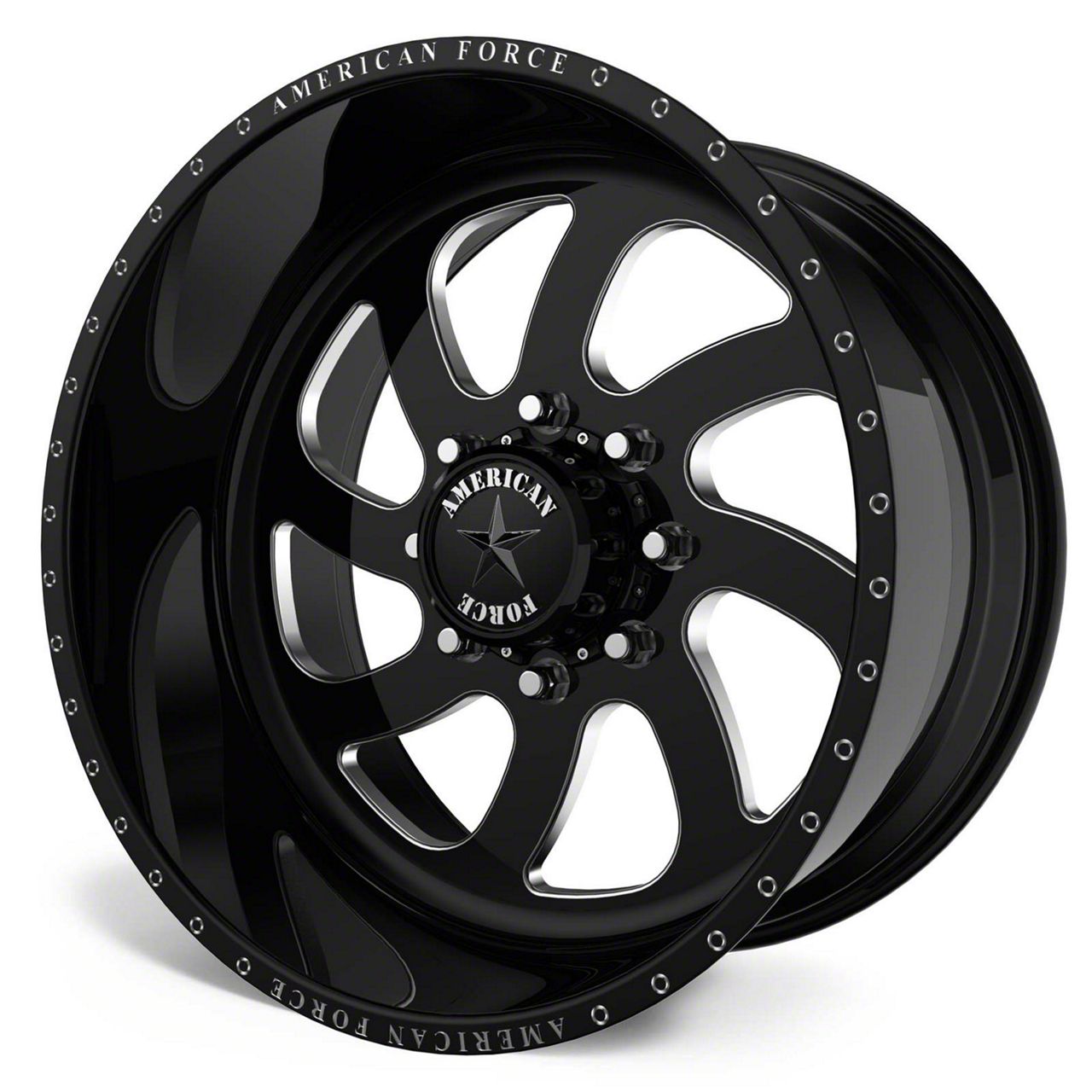American Force Tacoma 76 Blade SS Gloss Black Machined 6-Lug Wheel ...