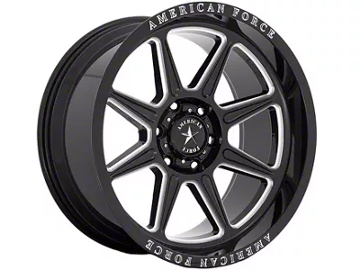 American Force Trail Gloss Black Milled 6-Lug Wheel; 22x10; -18mm Offset (10-24 4Runner)