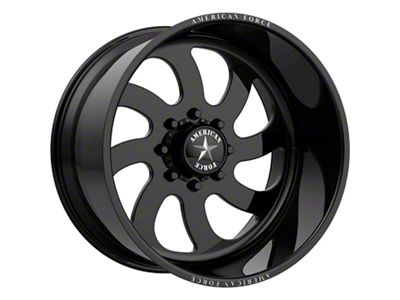 American Force 76 Blade SS Gloss Black Machined 6-Lug Wheel; 20x14; -73mm Offset (24-25 Tacoma)