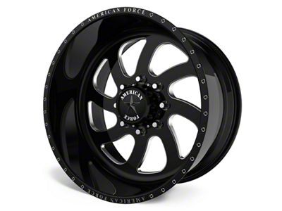 American Force 76 Blade SS Gloss Black Machined 6-Lug Wheel; 20x14; -73mm Offset (24-25 Tacoma)