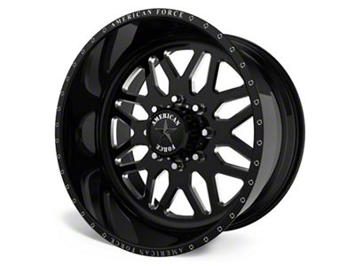 American Force B02 Trax SS Gloss Black Machined 6-Lug Wheel; 22x10; -25mm Offset (24-25 Tacoma)