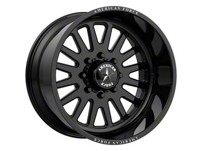American Force F20 Atom SS Gloss Black Machined 6-Lug Wheel; 20x14; -73mm Offset (24-25 Tacoma)