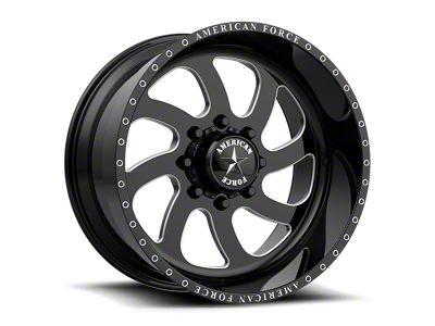American Force 76 Blade SS Gloss Black Machined 6-Lug Wheel; 26x12; -40mm Offset (22-25 Bronco Raptor)
