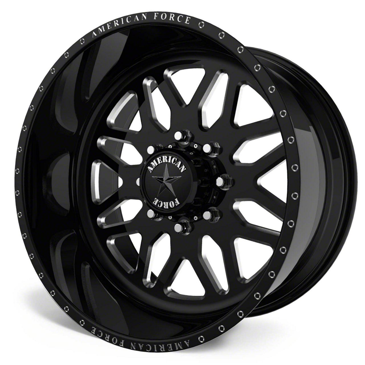 American Force Bronco B02 Trax SS Gloss Black Machined 6-Lug Wheel ...