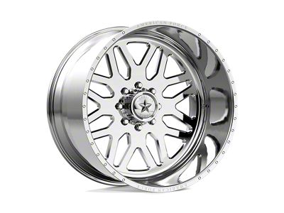American Force B02 Trax SS Polished 6-Lug Wheel; 22x11; 0mm Offset (22-25 Bronco Raptor)