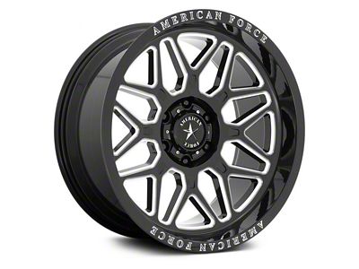 American Force Rush Gloss Black Milled 6-Lug Wheel; 22x10; -18mm Offset (22-25 Bronco Raptor)