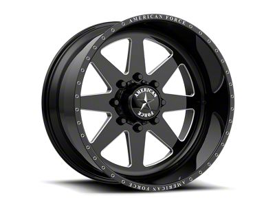 American Force 11 Independence SS Gloss Black Machined Wheel; 20x10; -18mm Offset (18-25 Jeep Wrangler JL)