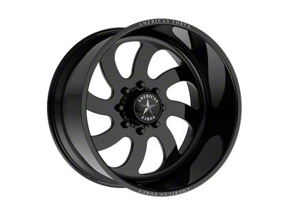 American Force 76 Blade SS Gloss Black Machined Wheel; 22x10; -18mm Offset (18-25 Jeep Wrangler JL)