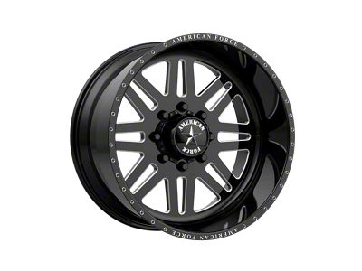 American Force 09 Liberty SS Gloss Black Machined 6-Lug Wheel; 20x12; -40mm Offset (16-24 Titan XD)