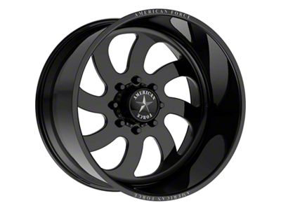 American Force 76 Blade SS Gloss Black Machined 6-Lug Wheel; 20x9; 0mm Offset (16-24 Titan XD)