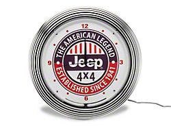 American Legend Jeep 4x4 Neon Clock