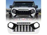 American Modified Demon Grille with LED Off-Road Lights; White and Black (20-25 Jeep Gladiator JT)