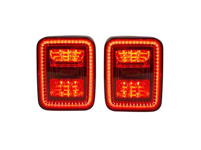 American Modified LED Tail Lights; Black Housing; Smoked Lens (20-25 Jeep Gladiator JT w/ Factory Halogen Tail Lights)