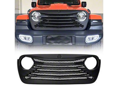 American Modified Tomahawke Grille; Matte Black (20-25 Jeep Gladiator JT w/o TrailCam)