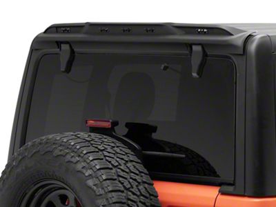 American Modified Rear Roof Spoiler with Amber LED Lights (18-25 Jeep Wrangler JL w/ Hard Top)