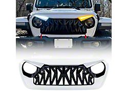 American Modified Shark Grille with LED Eyebrow DRL and Turn Signal; White and Black (18-26 Jeep Wrangler JL w/o TrailCam)