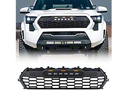 American Modified TRD Style Upper Replacement Grille with Off-Road Lights; Matte Black (24-26 Tacoma)