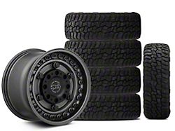 17x9 Black Rhino Armory & 35in Mickey Thompson All-Terrain Baja Boss A/T Tire Package; Set of 5 (18-25 Jeep Wrangler JL)