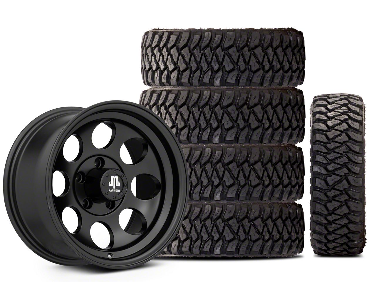 XD Jeep Wrangler Rockstar Matte Black Wheel; 17x8; 10mm