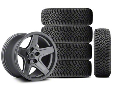 17x9 Mammoth Boulder & 33in Atturo All-Terrain Trail Blade X/T Tire Package; Set of 5 (18-25 Jeep Wrangler JL)