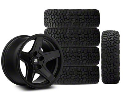 17x9 Mammoth Boulder & 33in Mickey Thompson All-Terrain Baja Boss A/T Tire Package; Set of 5 (18-25 Jeep Wrangler JL)