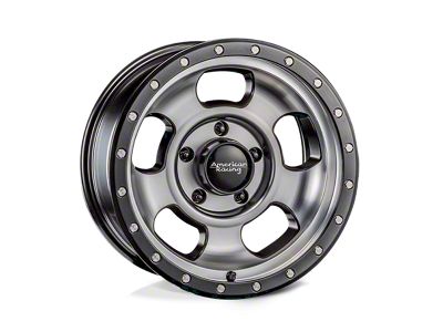 American Racing Ansen Offroad Satin Black Machined 6-Lug Wheel; 17x8.5; 25mm Offset (05-21 Frontier)