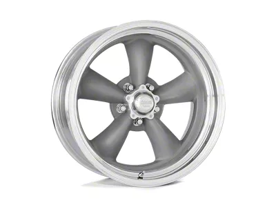 American Racing Classic Torq Thrust II Custom Gray with Polished Lip 5-Lug Wheel; 15x6; -5mm Offset (05-15 Tacoma)
