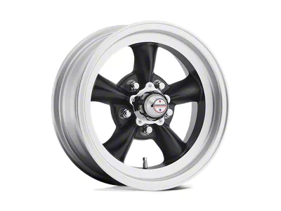 American Racing Torq Thrust D Satin Black with Machined Lip 5-Lug Wheel; 15x6; 4mm Offset (05-15 Tacoma)