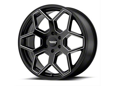 American Racing AR916 Gloss Black Milled 6-Lug Wheel; 22x9; 15mm Offset (21-25 Bronco, Excluding Raptor)