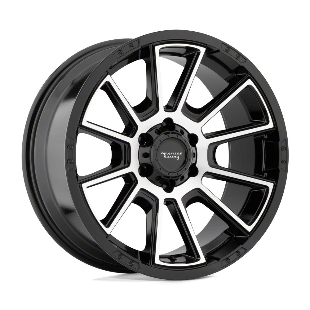 American Racing Bronco Intake Gloss Black Machined 6-Lug Wheel; 17x8.5 ...