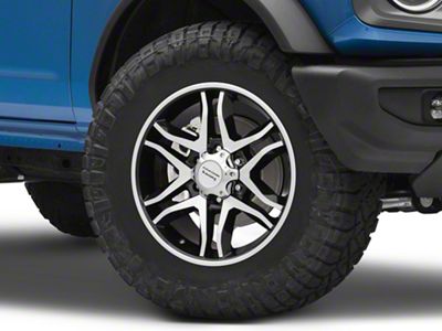 American Racing Mainline Gloss Black Machined 6-Lug Wheel; 18x8.5; 30mm Offset (21-25 Bronco, Excluding Raptor)