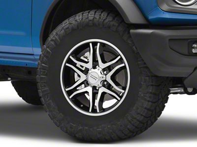 American Racing Mainline Gloss Black Machined 6-Lug Wheel; 17x8; 25mm Offset (21-25 Bronco, Excluding Raptor)